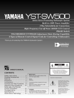 Yamaha YSTSW-500-Owners-Manual